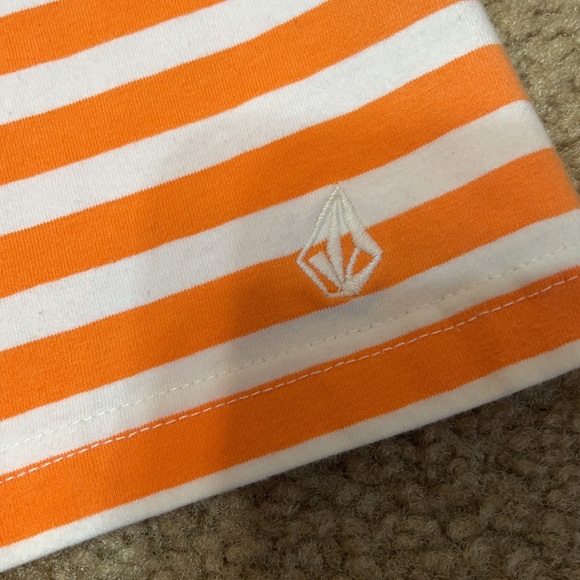 Volcom Tank Top-orange & white stripes - Picture 2 of 5